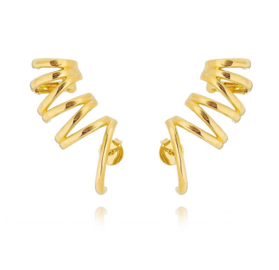 Earring Cuff Seven Rows - Gold Plated