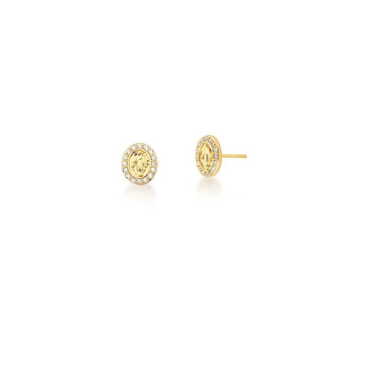 Earring religious detail - Gold plated